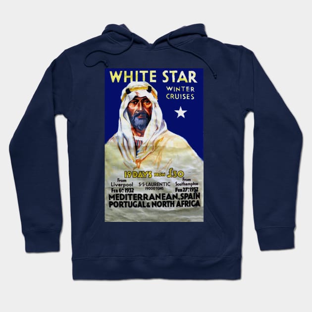 White Star Line 1930 Cruises Hoodie by Gilded Age